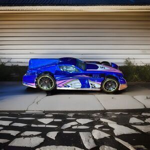 Hot Wheels Formul8r Blue #5 Green Rims Loose 2005 P52